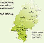 Beratungsstandorte in Hessen der IQ Anerkennungsberatung