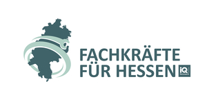 Logo der Kampagne Fachkräfteeinwanderung in Hessen des IQ Netzwerks
