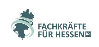 Das Logo des IQ Infoportal: Fachkräfte für Hessen. 