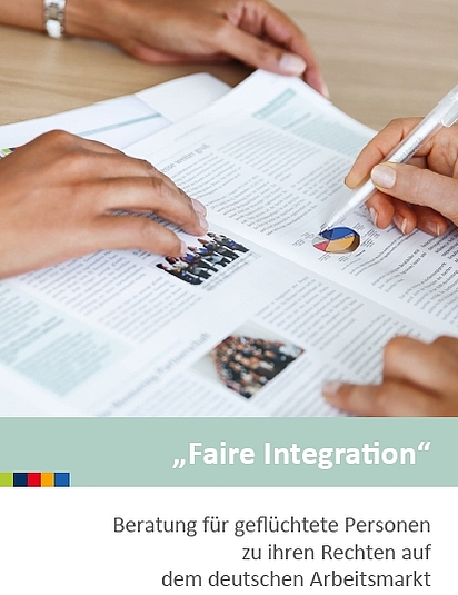 Flyer: Faire Integration für Geflüchtete