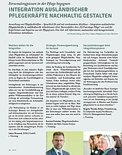 clavis-Artikel des IQ Netzwerks Hessen zum Integrationsprozess in der Pflege