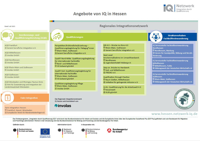 Screenshot des Organigramms IQ in Hessen